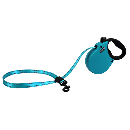 Alcott Adventure S Поводок-рулетка для собак до 20 кг, лента, голубая – интернет-магазин Ле’Муррр