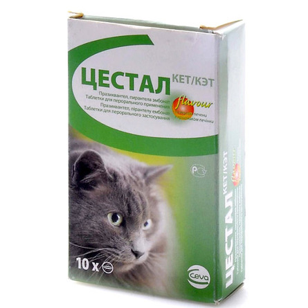 Ceva Цестал Кэт Средство против гельминтов для кошек, 10 таблеток – интернет-магазин Ле’Муррр